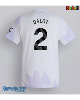 Manchester United Diogo Dalot #2 Tricou Fotbal Replică 2025-26 Barbati Deplasare